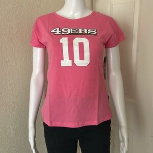 Girls NFL Youth San Francisco 49ers Jimmy Garoppolo Pink T-Shirt - M-10/12